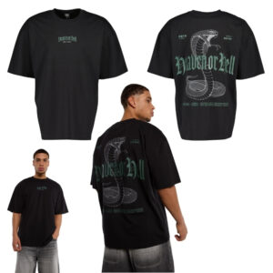 Men's Drop Shoulder Rubber Print T-Shirt