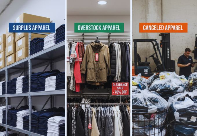 Surplus vs. Overstock vs. Canceled Apparel